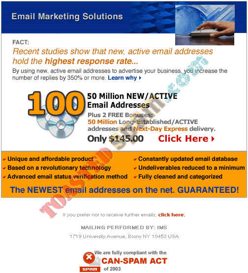 toastedspam.com email address-list.com_0001 - 2004-05-07	bulk email addresses - p.hostingprod.com/@netmail3.com/emailcd mailto:contact@email-address-list.com 718-439-6721