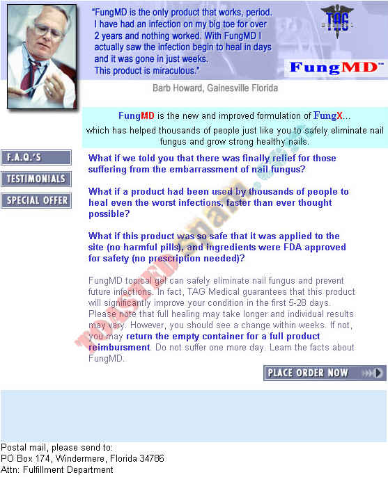 toastedspam.com titan boca.com_0001 - 2003-10-04	fungmd - www.titan-boca.com/FungMD/BTPFungMD2495.asp mailto:webmaster@tag-medical.com 407-398-6635